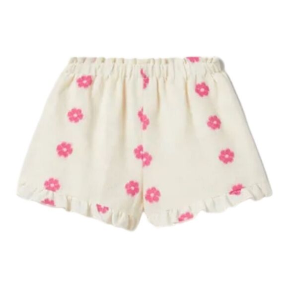 ZARA Kids | Ecru | EMBROIDERED SHORTS - Picture 3 of 5